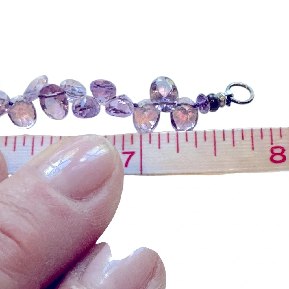 Elegant Purple Gemstone Flower Petal Bracelet. EUC
